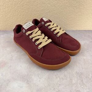 Splay Freestyle Shoes Mens 8 Womens 10 Maroon Canvas Barefoot Minimalist Sneaker